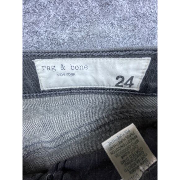 Rag & Bone Jeans Womens 24 Grey Coated Dime Skinny Slim Stretch - Picture 6 of 7